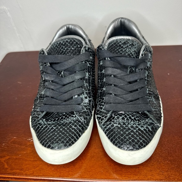 Zadig&Voltaire Women’s Python Leather Low sneakers - Size 5, black - Picture 3 of 10